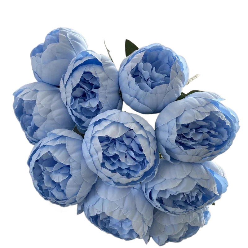 Bouquet de pivoines artificielle Bleu ciel