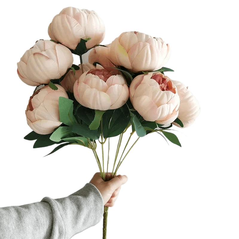 Bouquet de pivoines artificielle Rose pastel