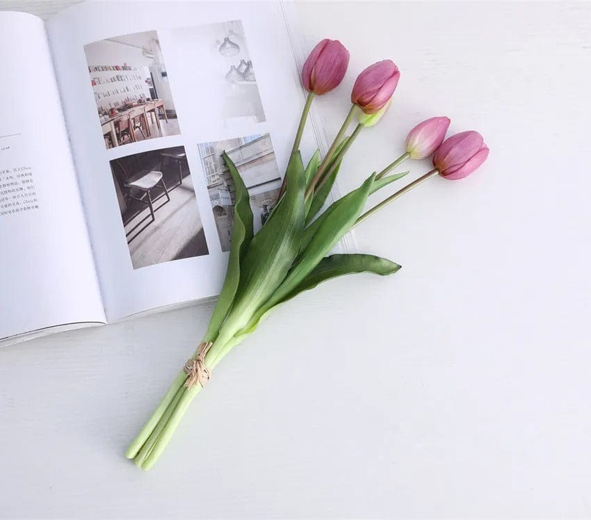 Bouquets de Tulipes artificielle en Silicone