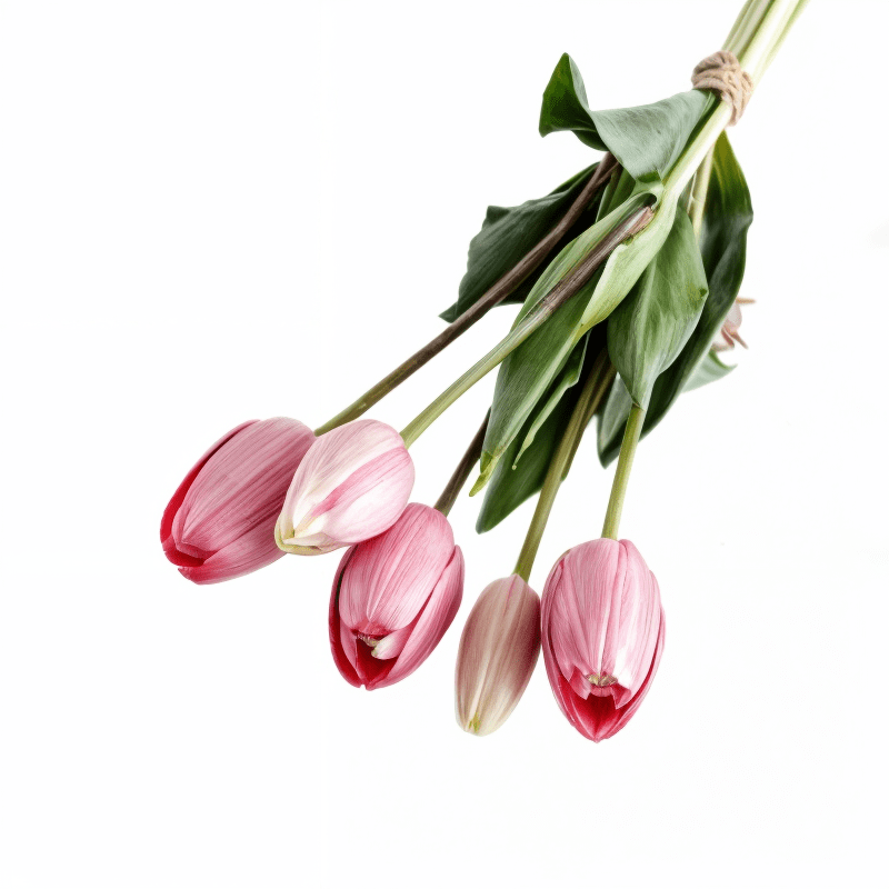 Bouquets de Tulipes artificielle en Silicone Rose