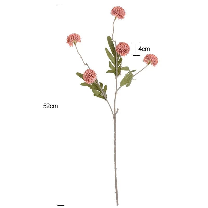Branche multi-fleurs de chrysanthèmes pompon artificielle