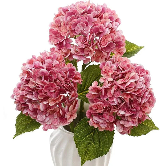 Bouquets d'Hortensia artificielle en Latex Rose classique