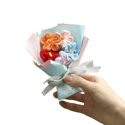 Mini bouquet de fleurs au crochets 