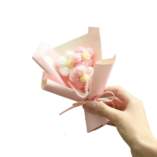Mini bouquet de fleurs au crochets 