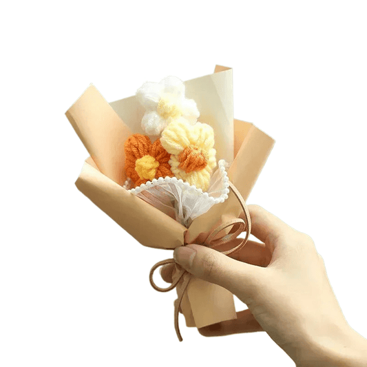 Mini bouquet de fleurs au crochets 