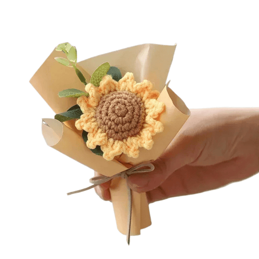 Mini bouquet de fleurs au crochets 