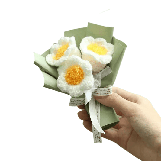 Mini bouquet de fleurs au crochets 